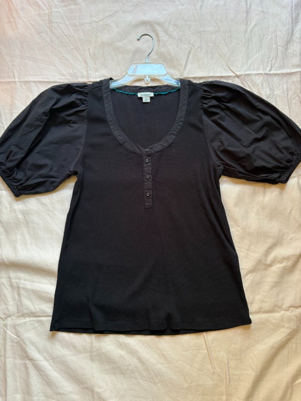 Sundance Henley with Puff Sleeves